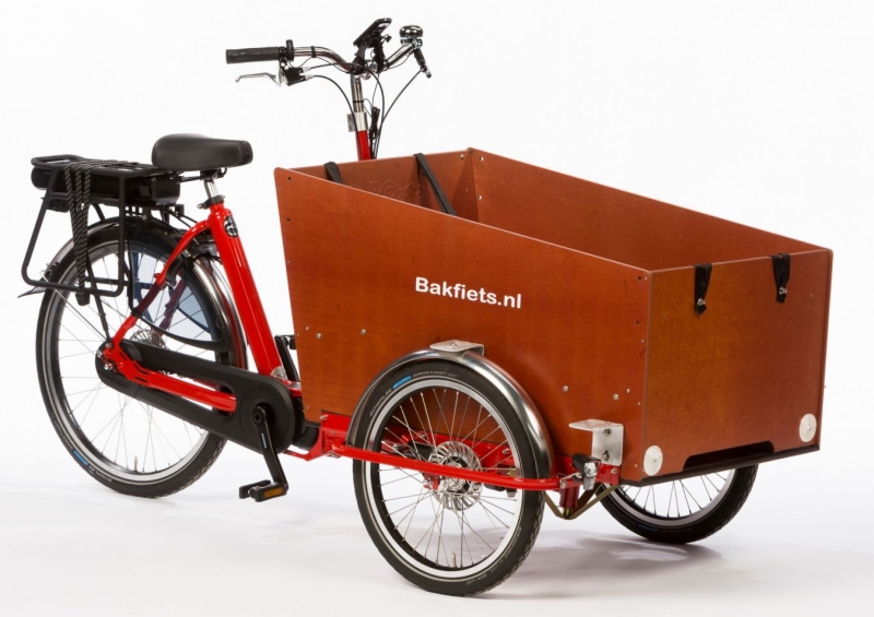 Rotes Lastenrad von Bakfiets